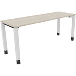 Neutralware Schreibtisch all in one 1.800 x 680-820 x 600 mm (B x H x T) Vierfuß Quadratrohr akazie hell – Produktbild 3