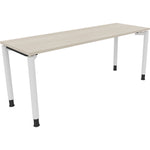 Neutralware Schreibtisch all in one 1.800 x 680-820 x 600 mm (B x H x T) Vierfuß Rundrohr akazie hell – Produktbild 3
