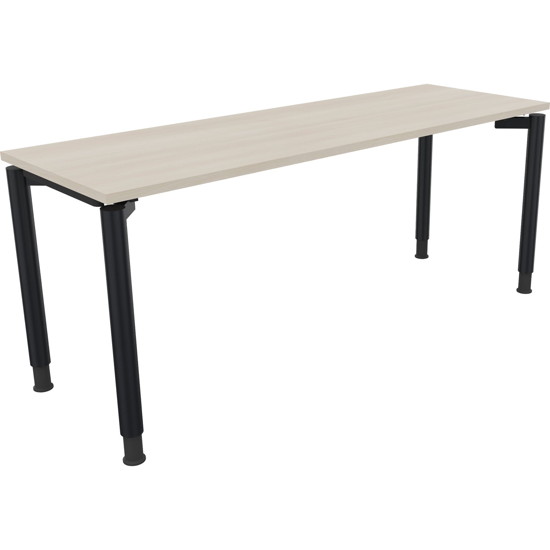 Neutralware Schreibtisch all in one 1.800 x 680-820 x 600 mm (B x H x T) Vierfuß Rundrohr akazie hell