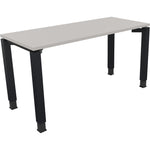 Neutralware Schreibtisch all in one 1.400 x 680-820 x 600 mm (B x H x T) Vierfuß Quadratrohr lichtgrau