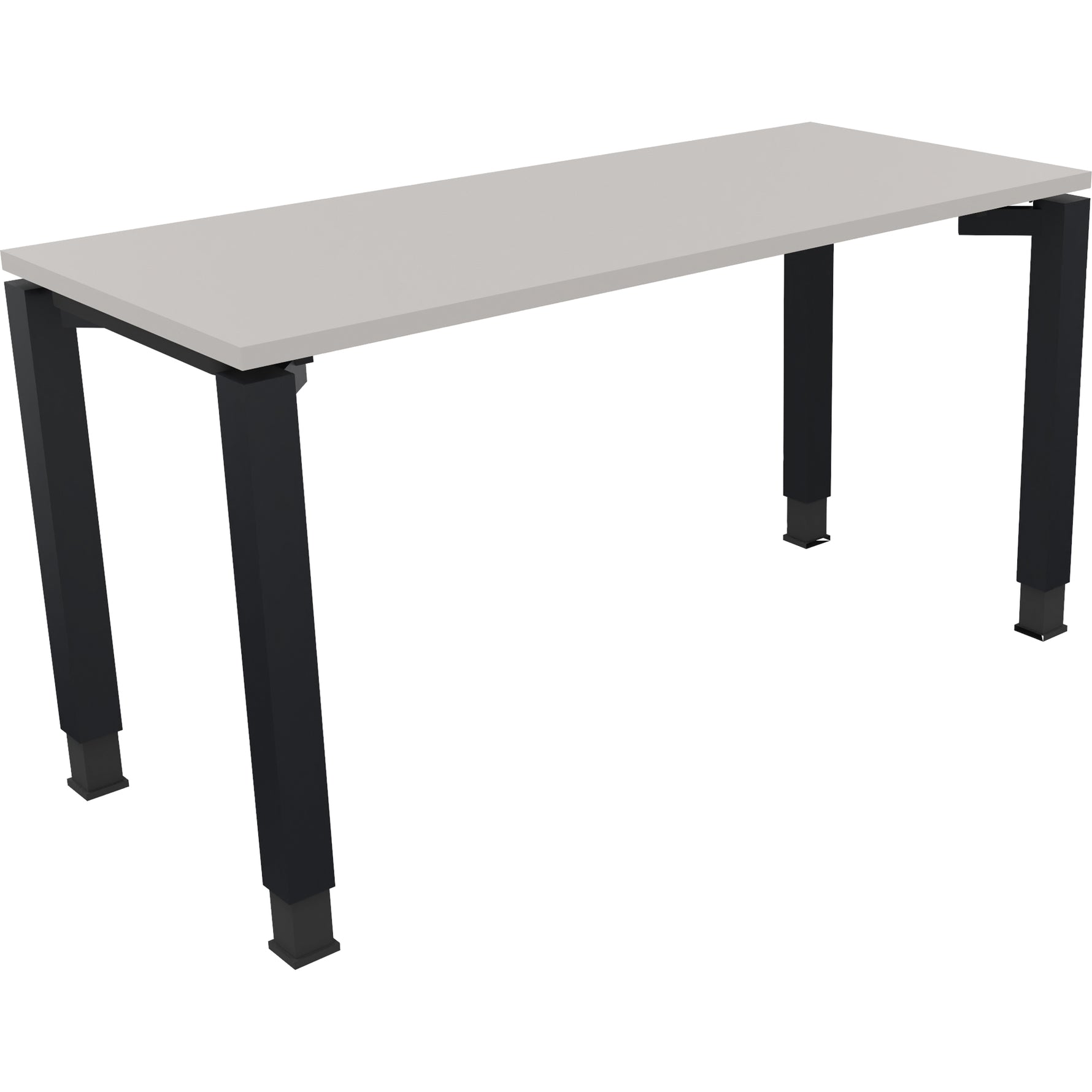 Neutralware Schreibtisch all in one 1.400 x 680-820 x 600 mm (B x H x T) Vierfuß Quadratrohr lichtgrau