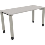 Neutralware Schreibtisch all in one 1.400 x 680-820 x 600 mm (B x H x T) Vierfuß Quadratrohr lichtgrau – Produktbild 2