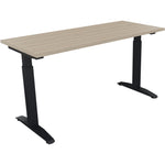Neutralware Schreibtisch all in one 1.400 x 650-850 x 600 mm (B x H x T) Flachkufe Quadratrohr eiche natur