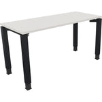 Neutralware Schreibtisch all in one 1.400 x 680-820 x 600 mm (B x H x T) Vierfuß Quadratrohr diamantweiß