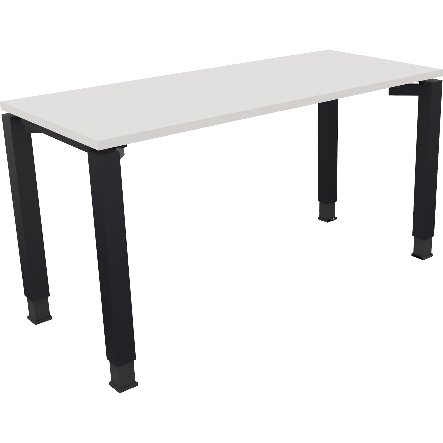 Neutralware Schreibtisch all in one 1.400 x 680-820 x 600 mm (B x H x T) Vierfuß Quadratrohr diamantweiß