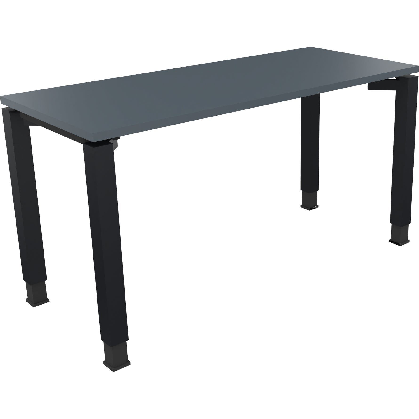 Neutralware Schreibtisch all in one 1.400 x 680-820 x 600 mm (B x H x T) Vierfuß Quadratrohr lavagrau