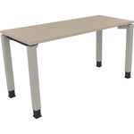 Neutralware Schreibtisch all in one 1.400 x 680-820 x 600 mm (B x H x T) Vierfuß Quadratrohr eiche natur – Produktbild 2