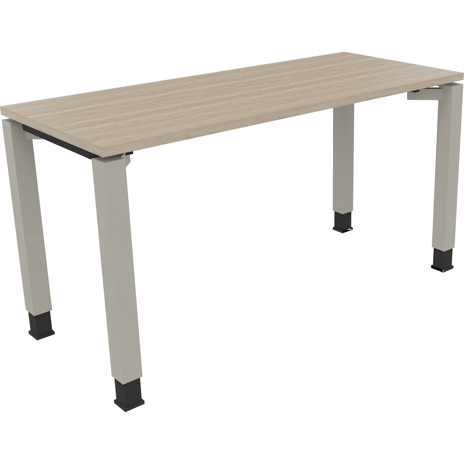 Neutralware Schreibtisch all in one 1.400 x 680-820 x 600 mm (B x H x T) Vierfuß Quadratrohr eiche natur – Produktbild 2