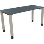 Neutralware Schreibtisch all in one 1.400 x 680-820 x 600 mm (B x H x T) Vierfuß Quadratrohr lavagrau – Produktbild 2