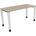 Neutralware Schreibtisch all in one 1.400 x 680-820 x 600 mm (B x H x T) Vierfuß Quadratrohr eiche natur – Produktbild 3