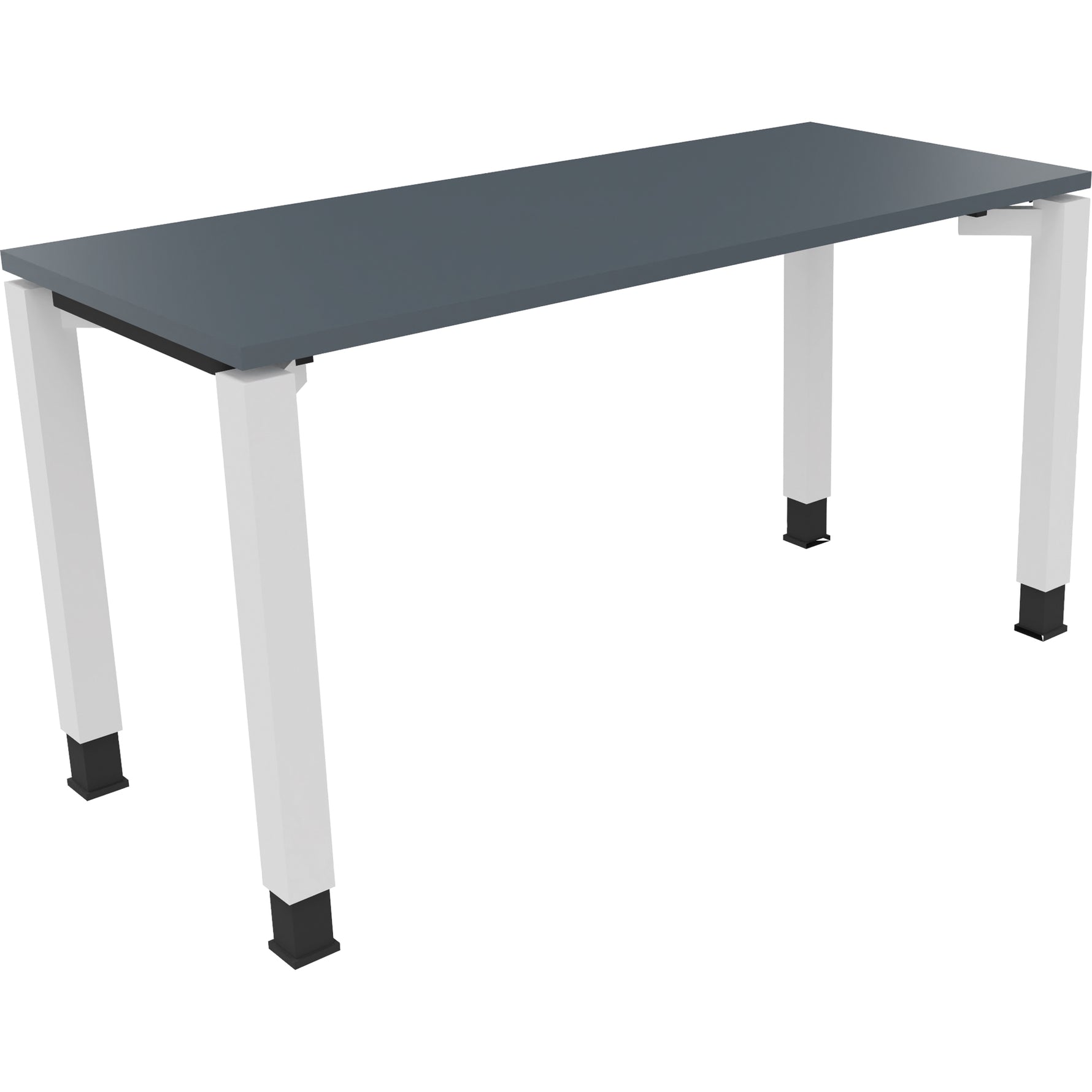 Neutralware Schreibtisch all in one 1.400 x 680-820 x 600 mm (B x H x T) Vierfuß Quadratrohr lavagrau – Produktbild 3