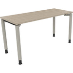 Neutralware Schreibtisch all in one 1.400 x 680-820 x 600 mm (B x H x T) Vierfuß Rundrohr eiche natur – Produktbild 2