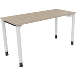 Neutralware Schreibtisch all in one 1.400 x 680-820 x 600 mm (B x H x T) Vierfuß Rundrohr eiche natur – Produktbild 3