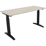 Neutralware Schreibtisch all in one 1.400 x 650-850 x 600 mm (B x H x T) Flachkufe Quadratrohr akazie hell