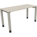 Neutralware Schreibtisch all in one 1.400 x 680-820 x 600 mm (B x H x T) Vierfuß Quadratrohr akazie hell – Produktbild 2