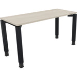 Neutralware Schreibtisch all in one 1.400 x 680-820 x 600 mm (B x H x T) Vierfuß Quadratrohr akazie hell