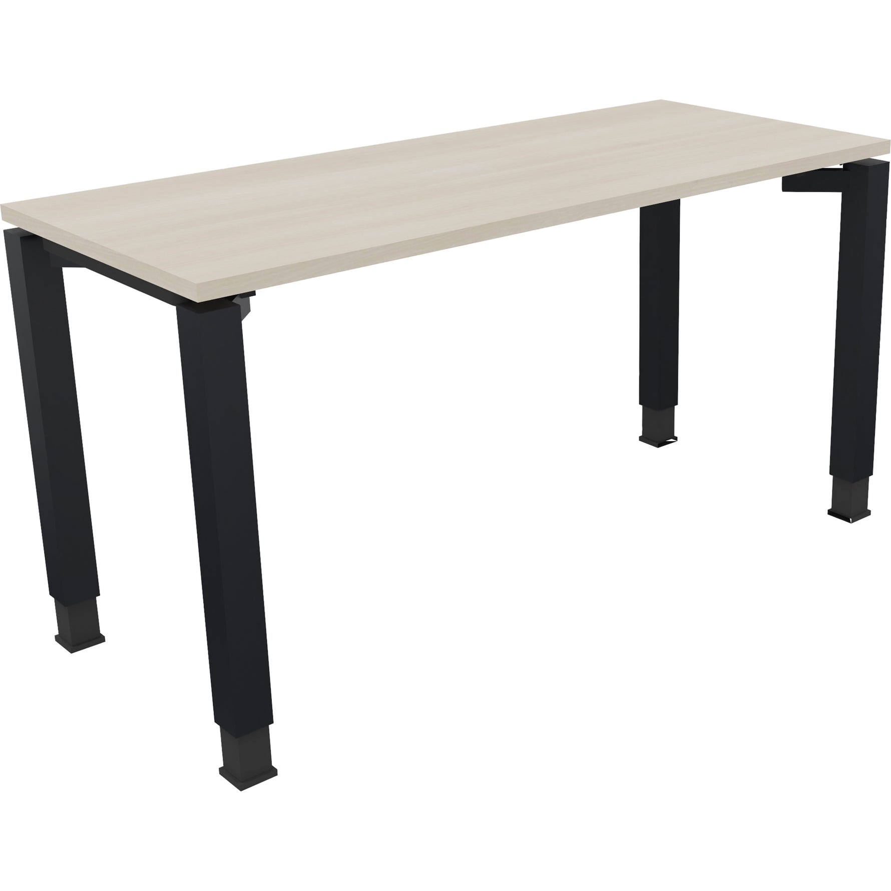 Neutralware Schreibtisch all in one 1.400 x 680-820 x 600 mm (B x H x T) Vierfuß Quadratrohr akazie hell