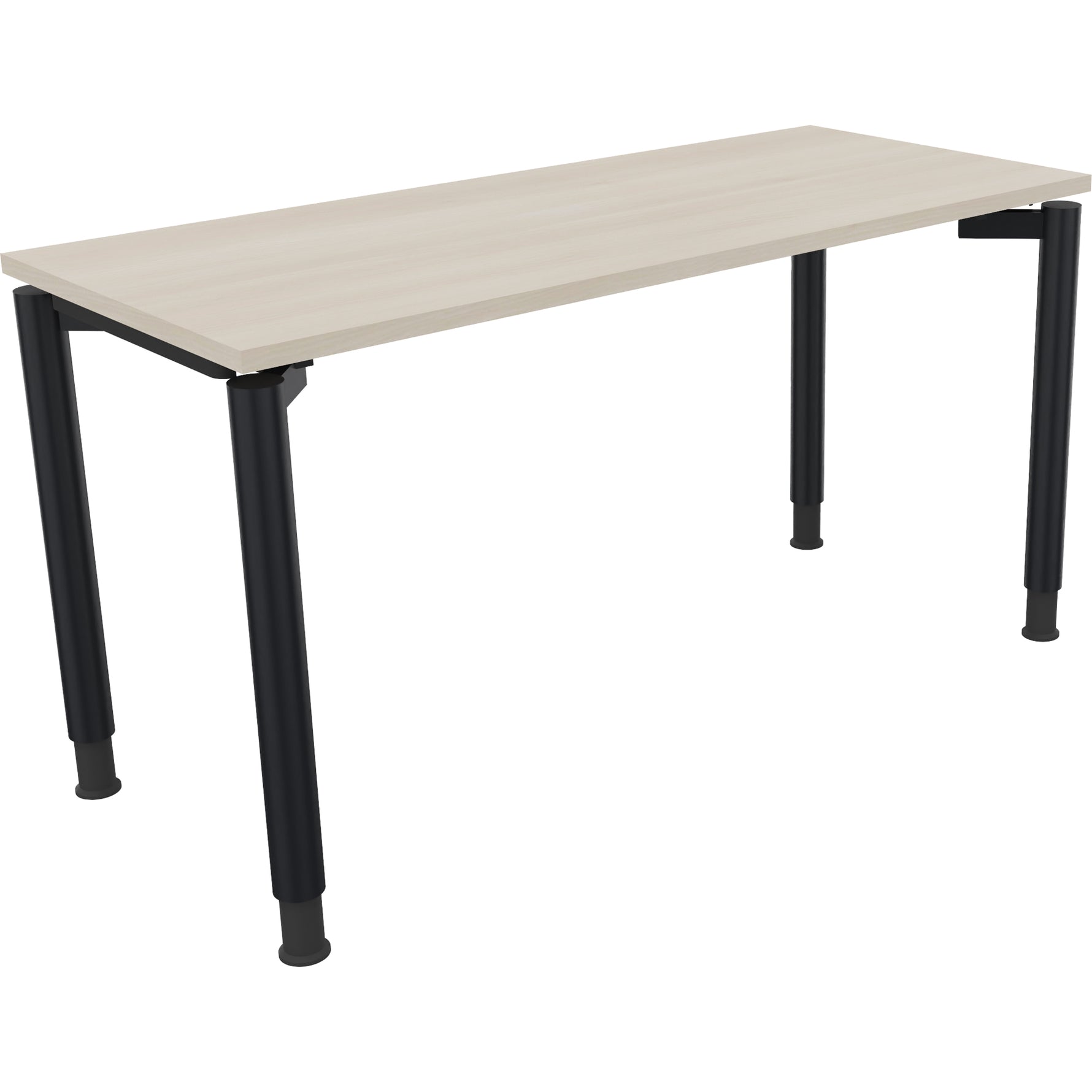 Neutralware Schreibtisch all in one 1.400 x 680-820 x 600 mm (B x H x T) Vierfuß Rundrohr akazie hell
