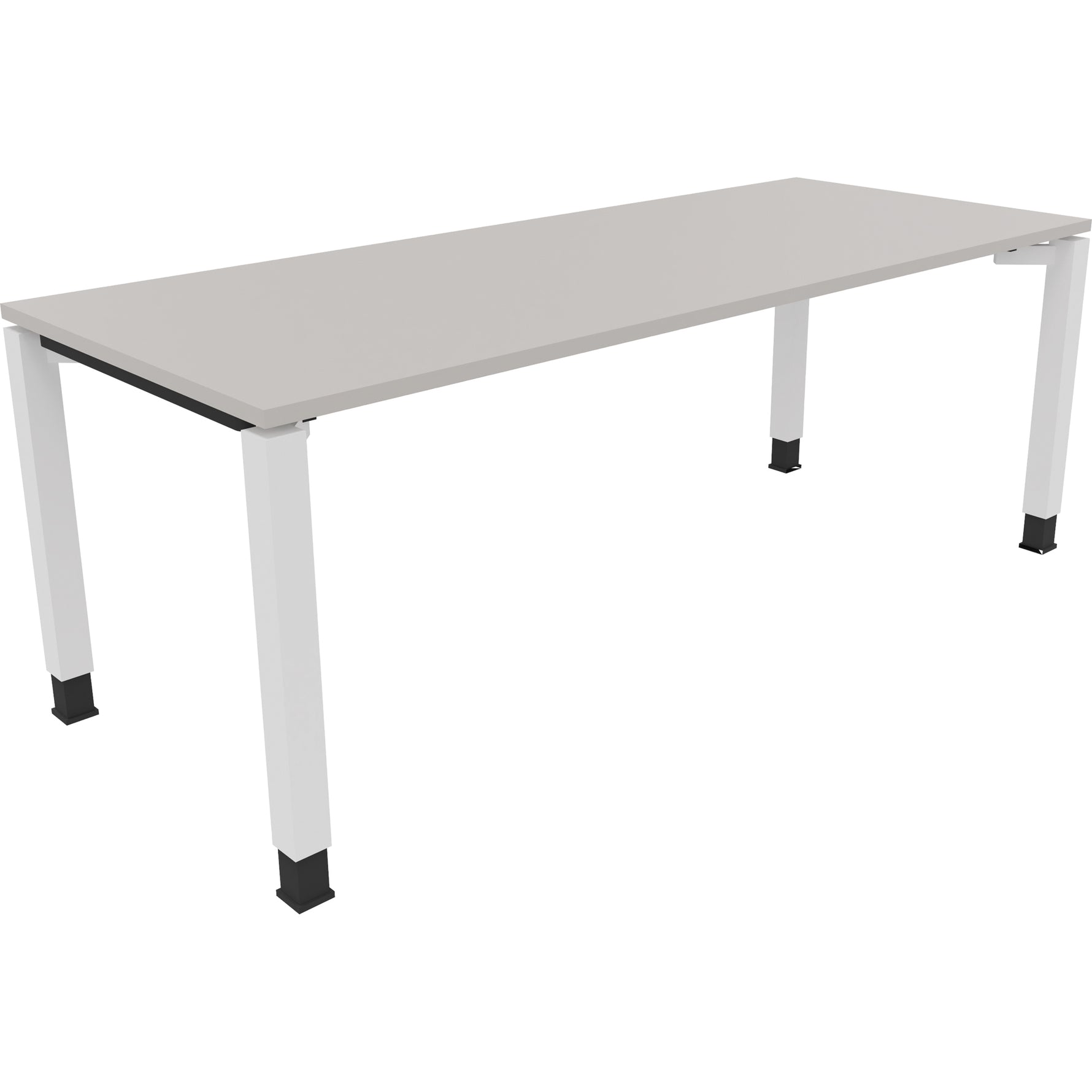 Neutralware Schreibtisch all in one 2.000 x 680-820 x 800 mm (B x H x T) Vierfuß Quadratrohr lichtgrau – Produktbild 3