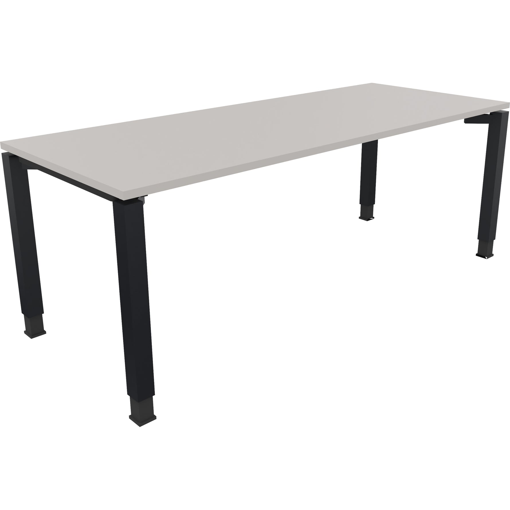 Neutralware Schreibtisch all in one 2.000 x 680-820 x 800 mm (B x H x T) Vierfuß Quadratrohr lichtgrau
