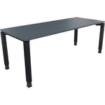 Neutralware Schreibtisch all in one 2.000 x 680-820 x 800 mm (B x H x T) Vierfuß Quadratrohr lavagrau