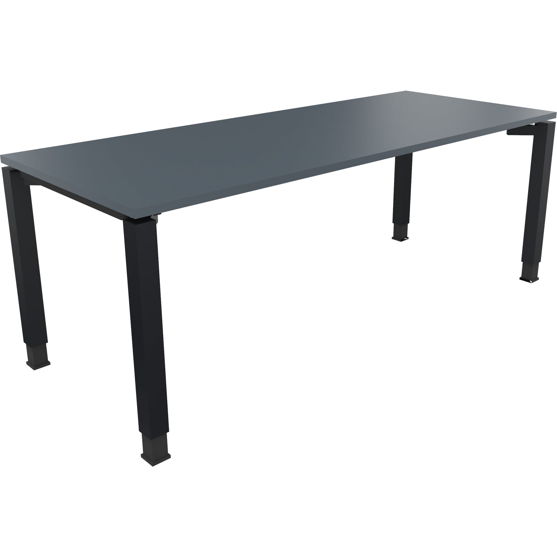 Neutralware Schreibtisch all in one 2.000 x 680-820 x 800 mm (B x H x T) Vierfuß Quadratrohr lavagrau