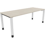 Neutralware Schreibtisch all in one 2.000 x 680-820 x 800 mm (B x H x T) Vierfuß Quadratrohr akazie hell – Produktbild 2