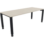Neutralware Schreibtisch all in one 2.000 x 680-820 x 800 mm (B x H x T) Vierfuß Quadratrohr akazie hell – Produktbild 3