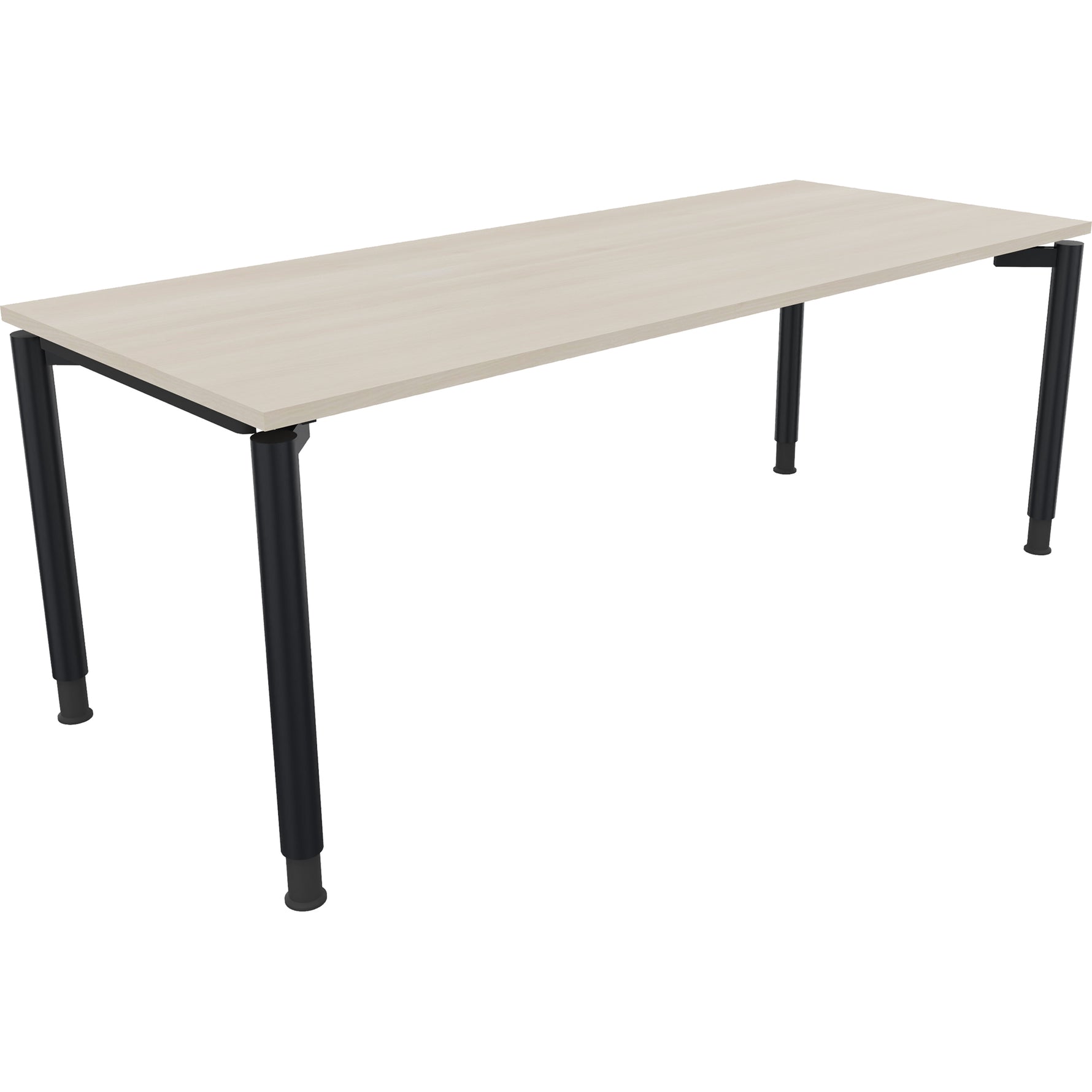 Neutralware Schreibtisch all in one 2.000 x 680-820 x 800 mm (B x H x T) Vierfuß Rundrohr akazie hell