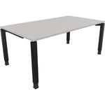 Neutralware Schreibtisch all in one 1.800 x 680-820 x 1.000 mm (B x H x T) Vierfuß Quadratrohr lichtgrau