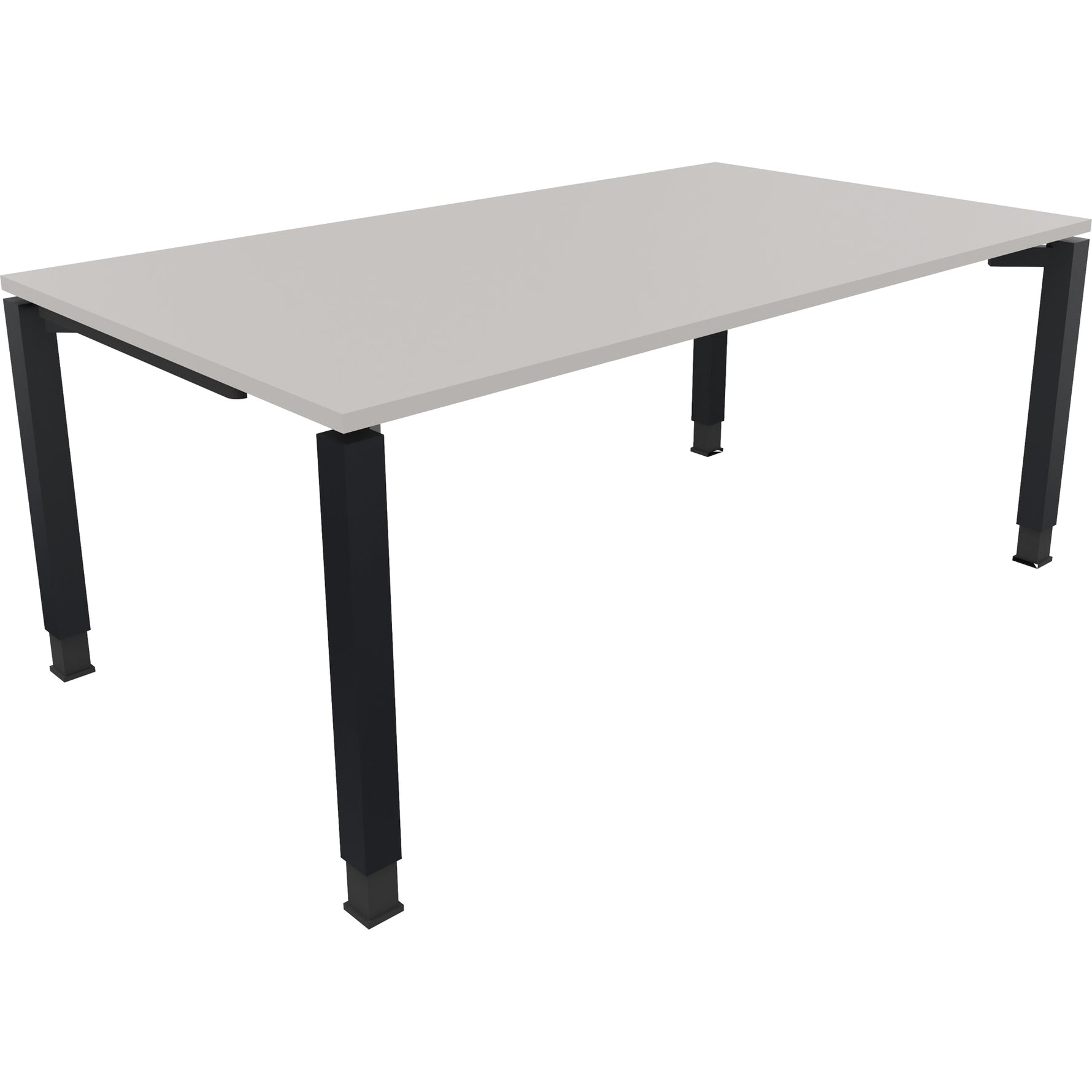 Neutralware Schreibtisch all in one 1.800 x 680-820 x 1.000 mm (B x H x T) Vierfuß Quadratrohr lichtgrau