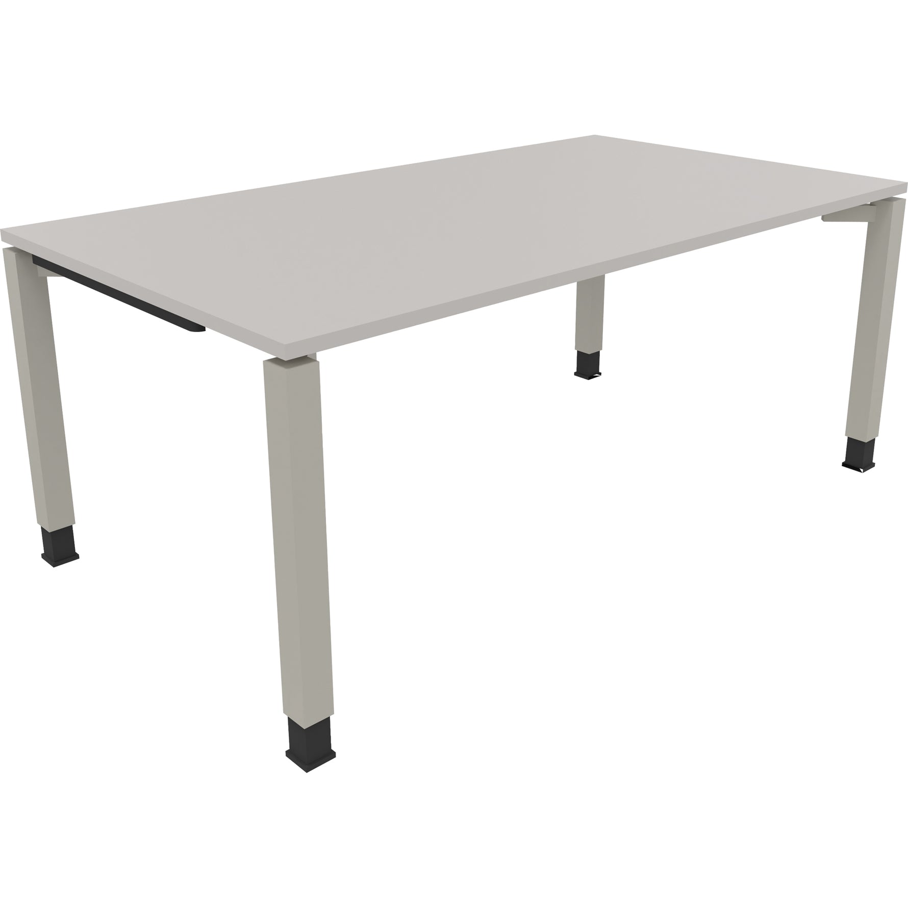 Neutralware Schreibtisch all in one 1.800 x 680-820 x 1.000 mm (B x H x T) Vierfuß Quadratrohr lichtgrau – Produktbild 2