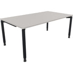 Neutralware Schreibtisch all in one 1.800 x 680-820 x 1.000 mm (B x H x T) Vierfuß Rundrohr lichtgrau