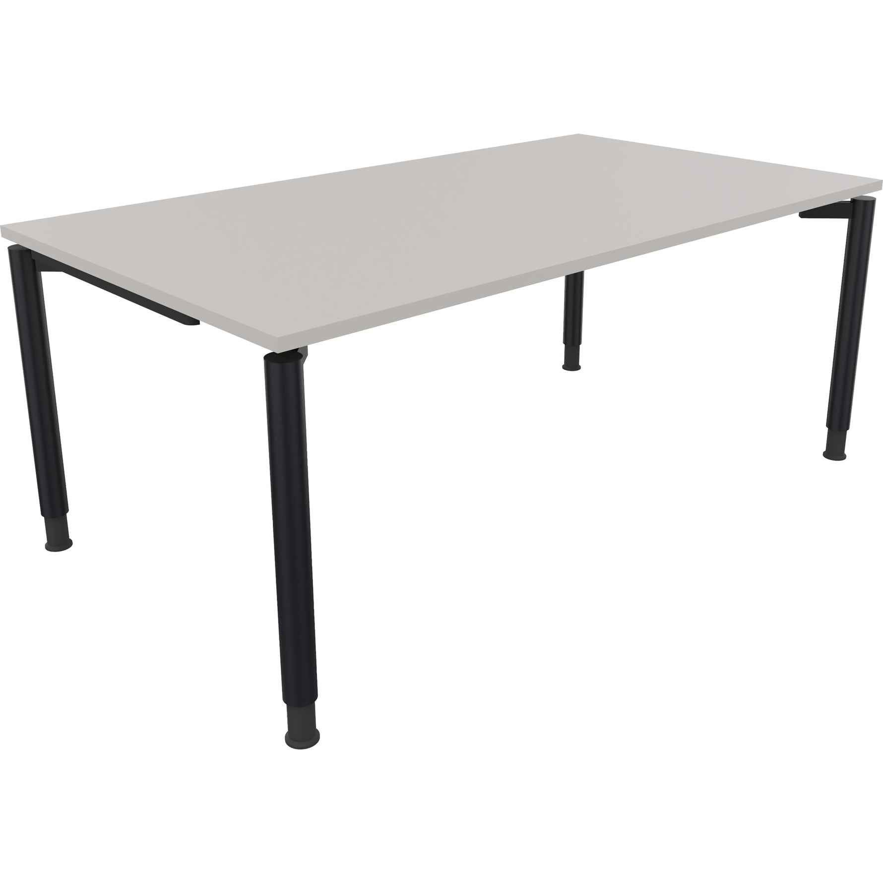 Neutralware Schreibtisch all in one 1.800 x 680-820 x 1.000 mm (B x H x T) Vierfuß Rundrohr lichtgrau