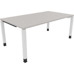 Neutralware Schreibtisch all in one 1.800 x 680-820 x 1.000 mm (B x H x T) Vierfuß Quadratrohr lichtgrau – Produktbild 3