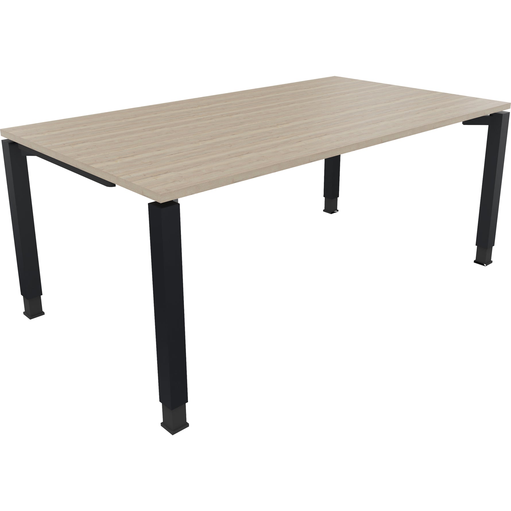Neutralware Schreibtisch all in one 1.800 x 680-820 x 1.000 mm (B x H x T) Vierfuß Quadratrohr eiche natur