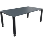 Neutralware Schreibtisch all in one 1.800 x 680-820 x 1.000 mm (B x H x T) Vierfuß Quadratrohr lavagrau