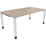Neutralware Schreibtisch all in one 1.800 x 680-820 x 1.000 mm (B x H x T) Vierfuß Quadratrohr eiche natur – Produktbild