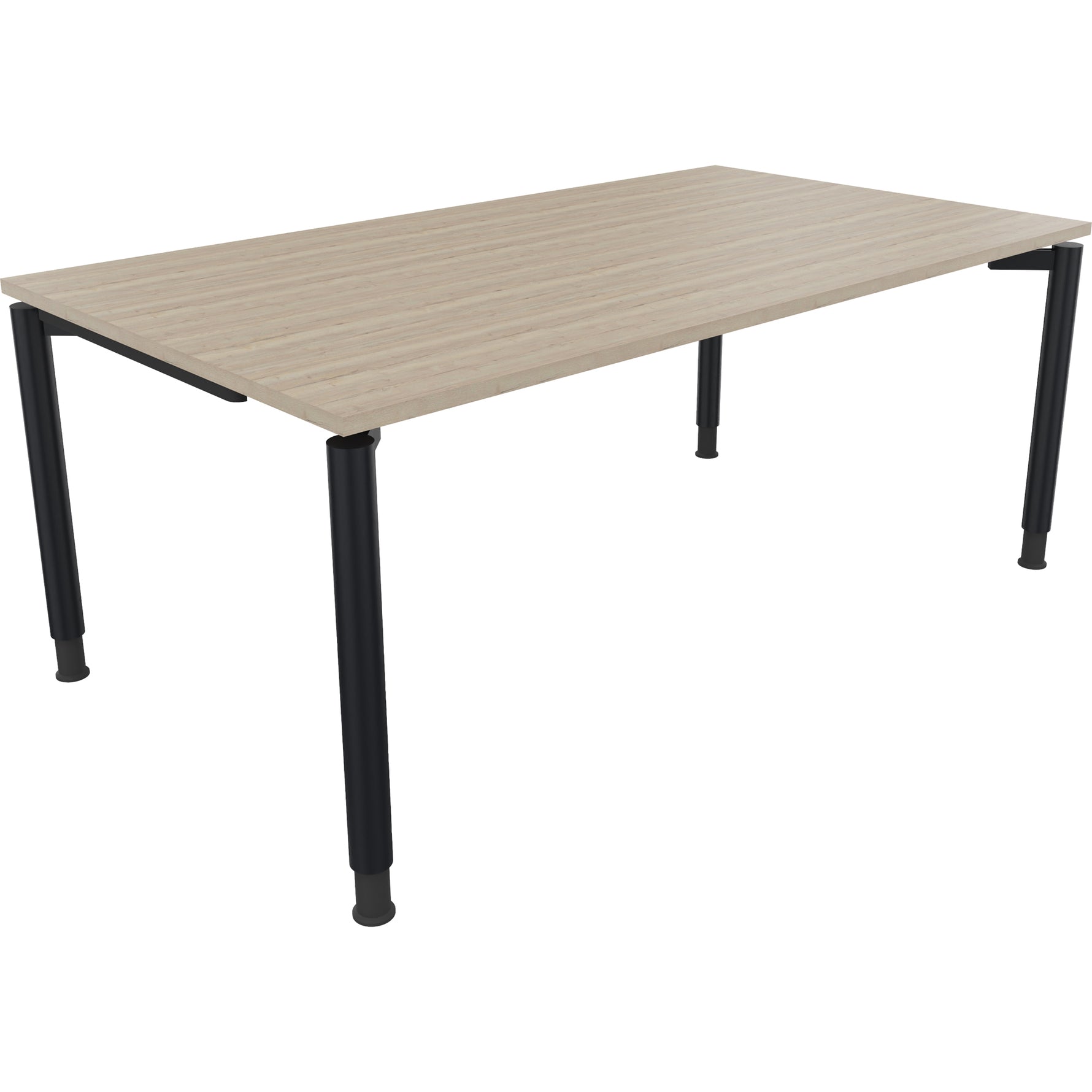 Neutralware Schreibtisch all in one 1.800 x 680-820 x 1.000 mm (B x H x T) Vierfuß Rundrohr eiche natur
