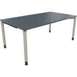 Neutralware Schreibtisch all in one 1.800 x 680-820 x 1.000 mm (B x H x T) Vierfuß Rundrohr lavagrau – Produktbild 2