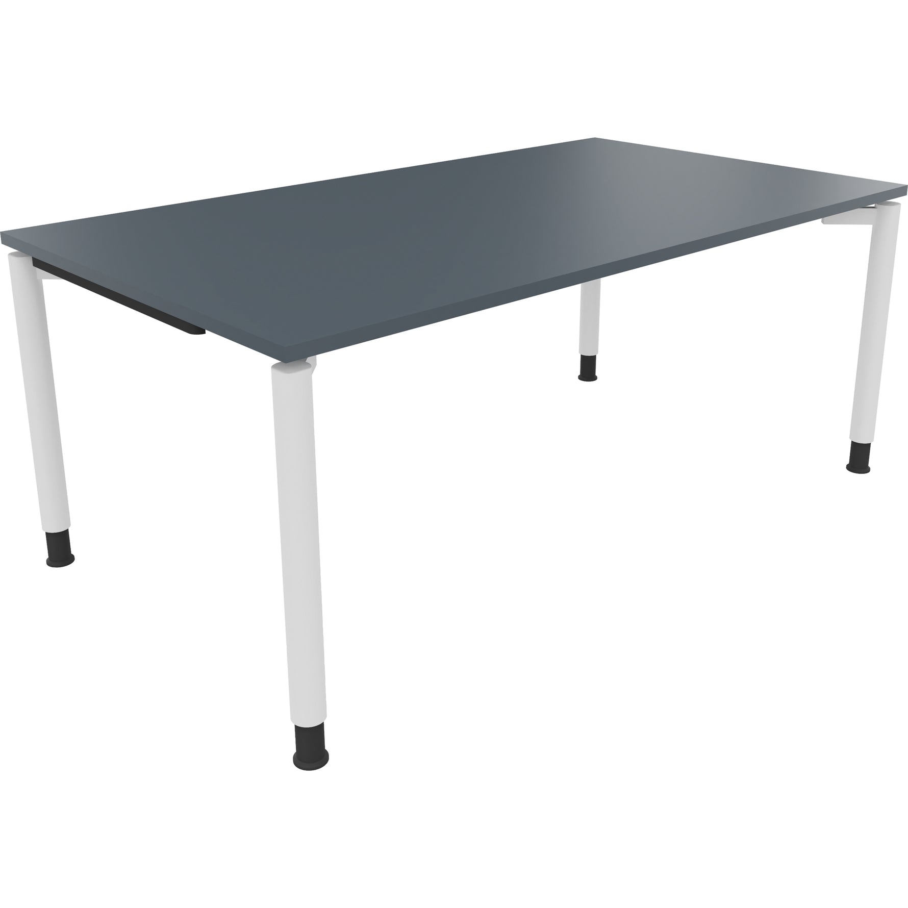 Neutralware Schreibtisch all in one 1.800 x 680-820 x 1.000 mm (B x H x T) Vierfuß Rundrohr lavagrau – Produktbild 3