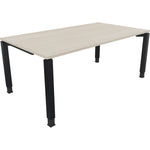 Neutralware Schreibtisch all in one 1.800 x 680-820 x 1.000 mm (B x H x T) Vierfuß Quadratrohr akazie hell