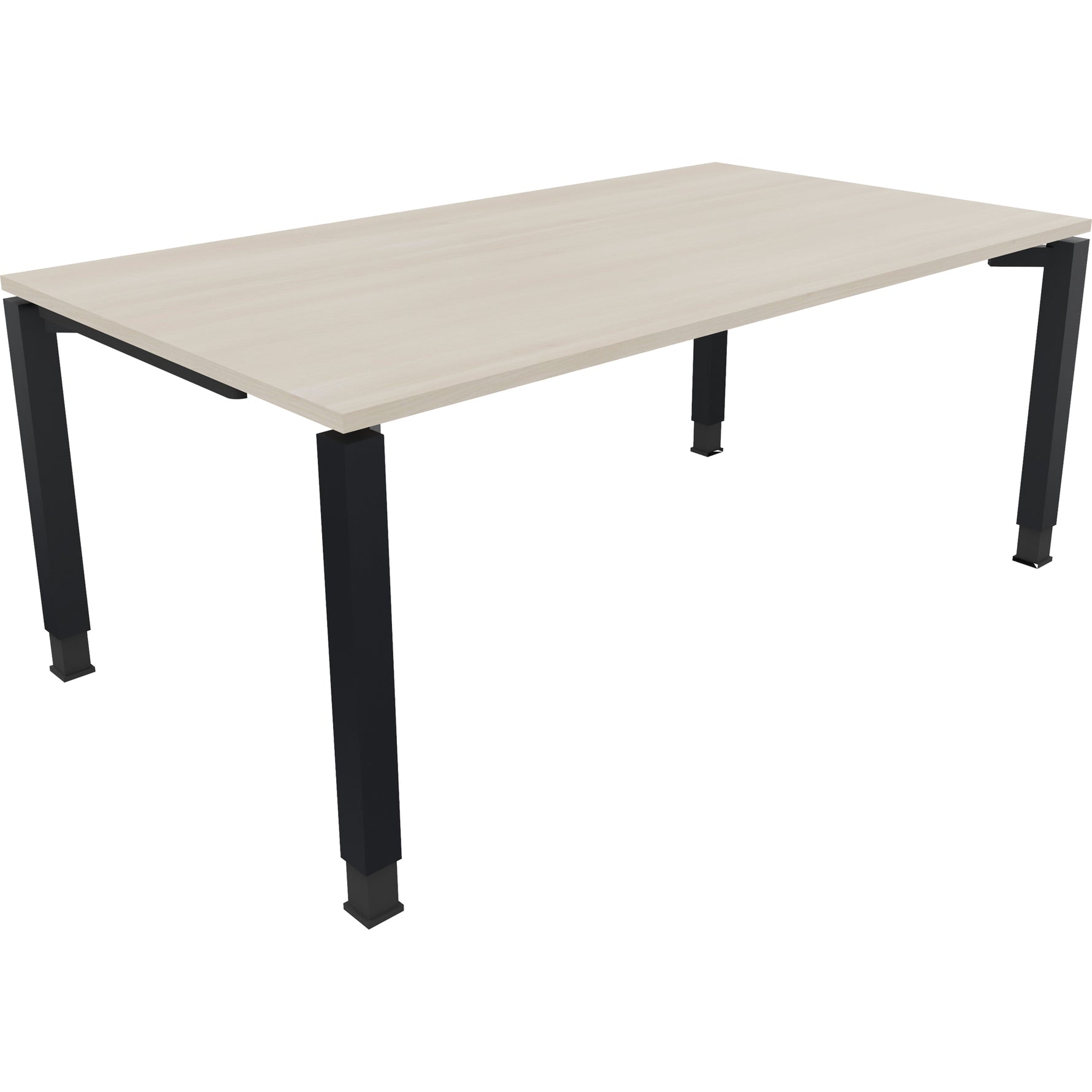 Neutralware Schreibtisch all in one 1.800 x 680-820 x 1.000 mm (B x H x T) Vierfuß Quadratrohr akazie hell