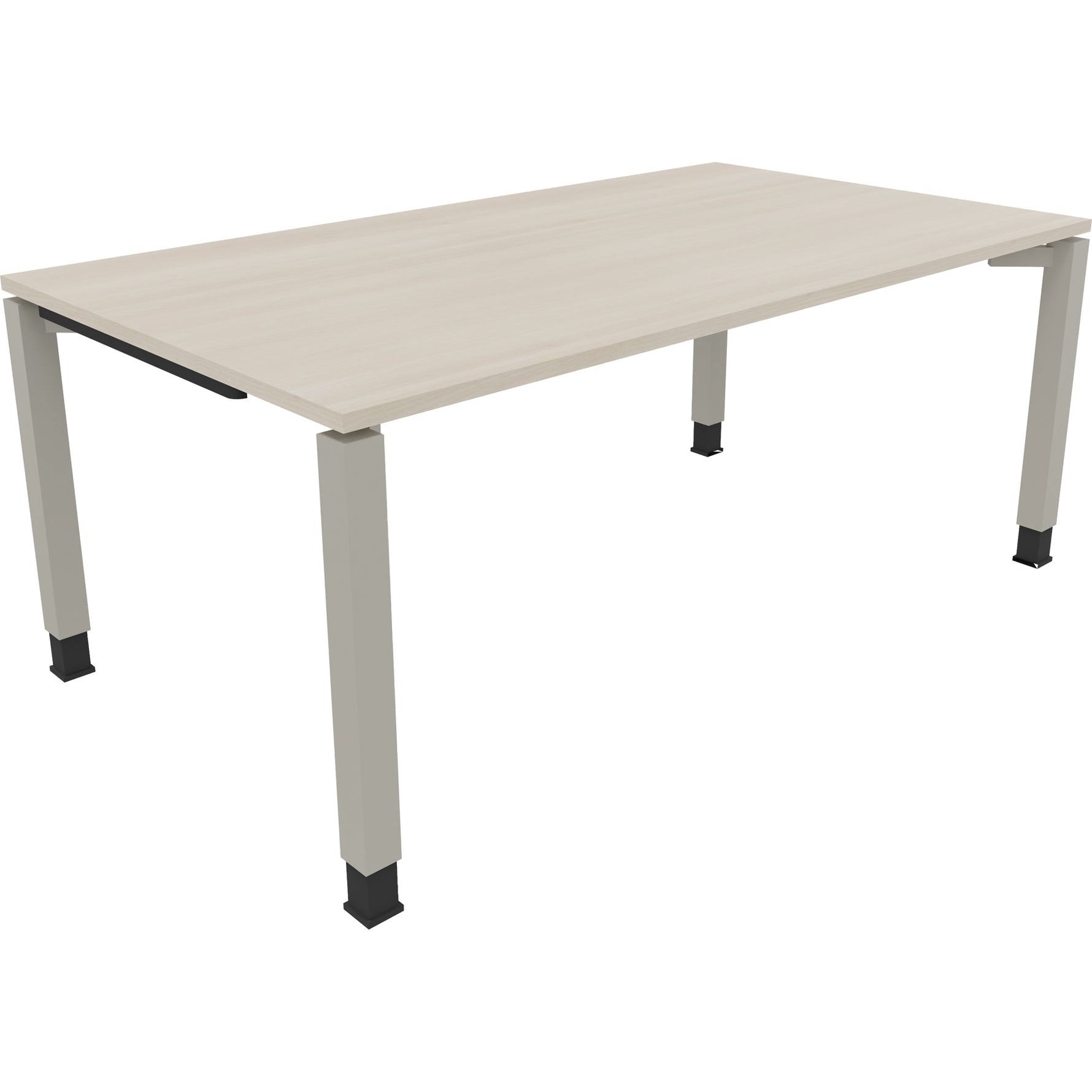 Neutralware Schreibtisch all in one 1.800 x 680-820 x 1.000 mm (B x H x T) Vierfuß Quadratrohr akazie hell – Produktbild