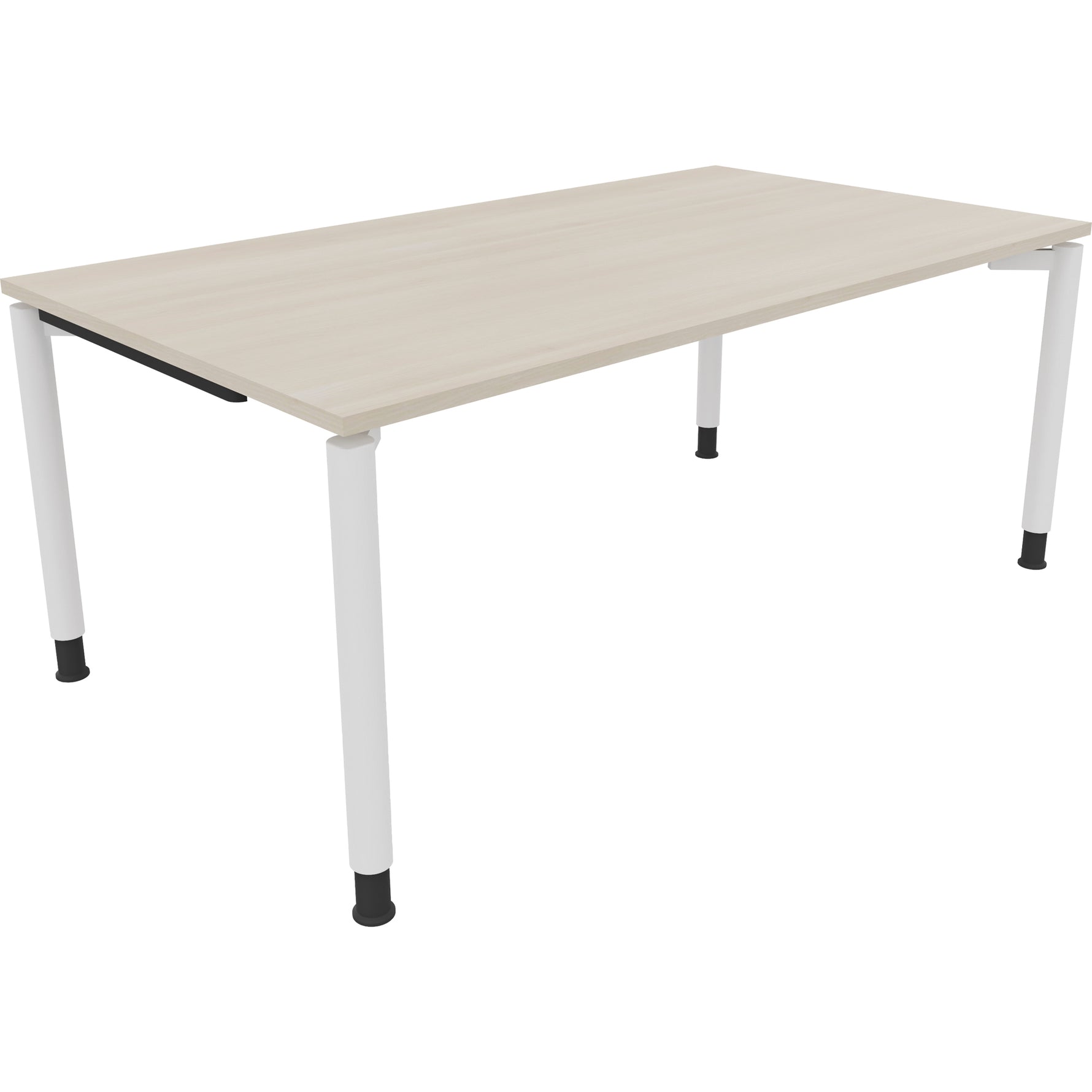Neutralware Schreibtisch all in one 1.800 x 680-820 x 1.000 mm (B x H x T) Vierfuß Rundrohr akazie hell – Produktbild 3