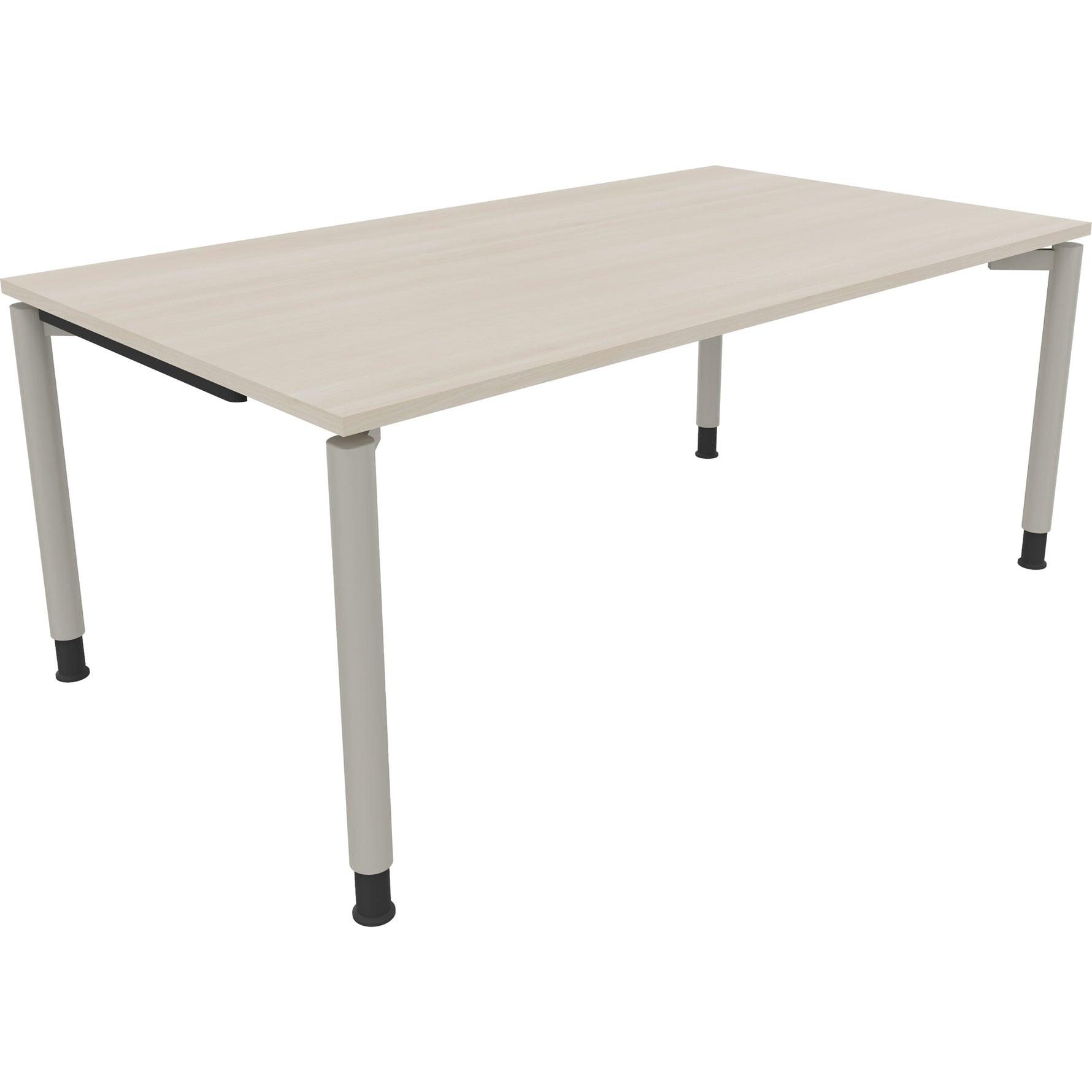 Neutralware Schreibtisch all in one 1.800 x 680-820 x 1.000 mm (B x H x T) Vierfuß Rundrohr akazie hell – Produktbild 2