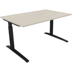 Neutralware Schreibtisch all in one 1.800 x 650-850 x 700 mm (B x H x T) Flachkufe Quadratrohr akazie hell