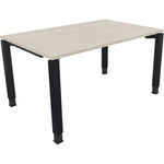 Neutralware Schreibtisch all in one 1.400 x 680-820 x 900 mm (B x H x T) Vierfuß Quadratrohr akazie hell