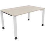 Neutralware Schreibtisch all in one 1.400 x 680-820 x 900 mm (B x H x T) Vierfuß Quadratrohr akazie hell – Produktbild 3