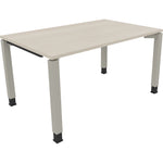 Neutralware Schreibtisch all in one 1.400 x 680-820 x 900 mm (B x H x T) Vierfuß Quadratrohr akazie hell – Produktbild 2
